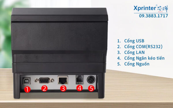 Máy in hóa đơn nhiệt XP-Q260III: Hỗ trợ đa ngôn ngữ, tương thích Linux
