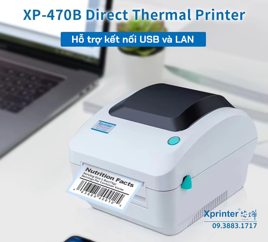 www.xprinter.vn: Máy in tem nhãn Xprinter XP-470B (USB+LAN) | In đơn hàng Shopee, TikTok Shop | Miễn phí vận chuyển