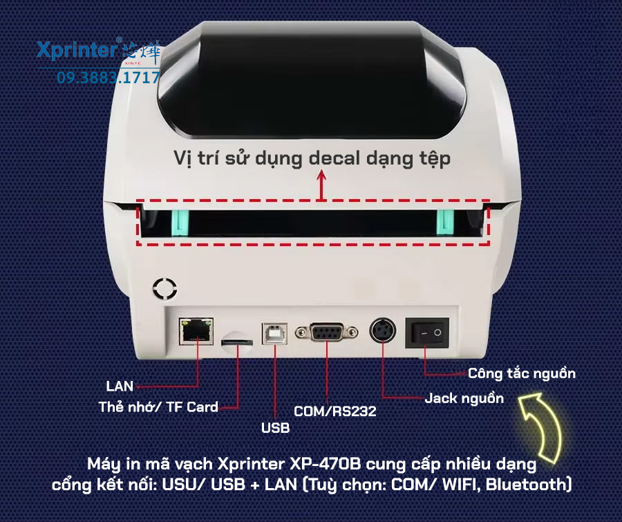 www.xprinter.vn: Máy in tem nhãn Xprinter XP-470B (USB+LAN) | In đơn hàng Shopee, TikTok Shop | Miễn phí vận chuyển