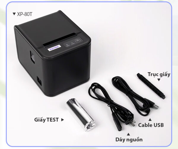 XP-80T: Máy In Nhiệt 200mm/s, Hỗ Trợ GB18030, Tiết Kiệm Không Gian, Đa Dạng Ứng Dụng