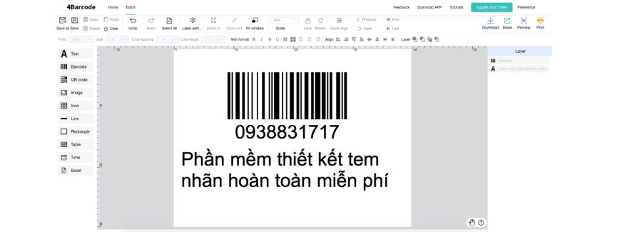 Thiết kế tem nhãn theo yêu cầu