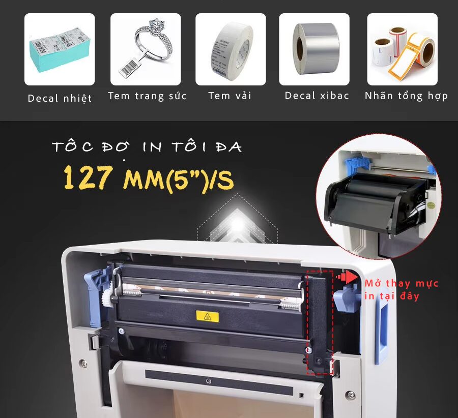 xprinter.vn: Máy In Mã Vạch Truyền Nhiệt Xprinter XP-TT424B/TT434B