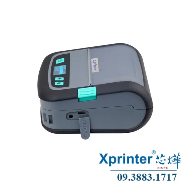 Máy in hóa đơn di động XP-P441B: Sạc & in USB, màn hình LCD, 100mm/s