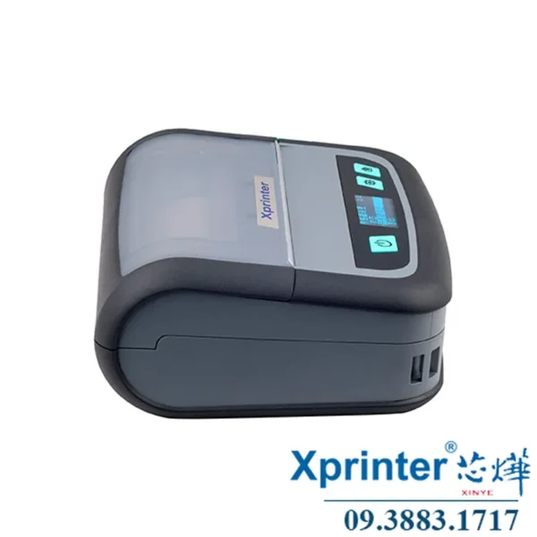 Máy in hóa đơn di động XP-P441B: Sạc & in USB, màn hình LCD, 100mm/s