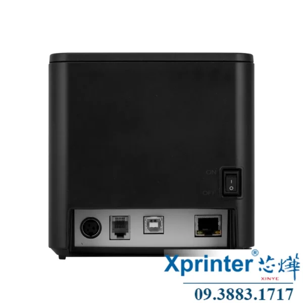 Máy in hóa đơn XP-T80Q: Tốc độ 200mm/s, đa năng, hỗ trợ in hàng đợi, âm báo, giấy 58/80mm, treo tường, in mã QR