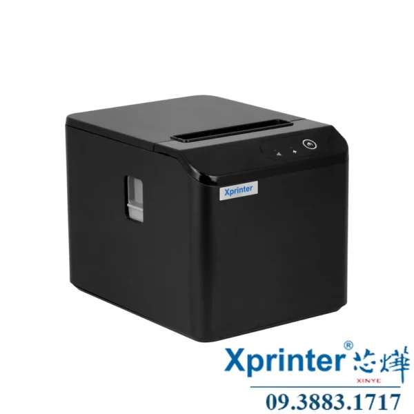 Máy in hóa đơn XP-T80Q: Tốc độ 200mm/s, đa năng, hỗ trợ in hàng đợi, âm báo, giấy 58/80mm, treo tường, in mã QR