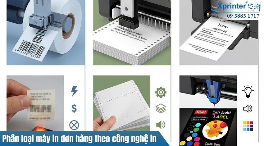 Phân loại máy in đơn hàng theo công nghệ in