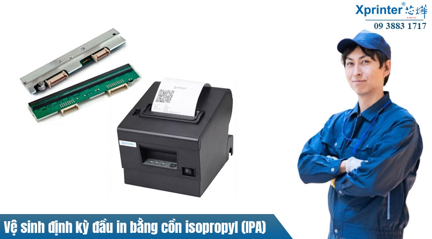 Vệ sinh định kỳ đầu in bằng cồn isopropyl (IPA)