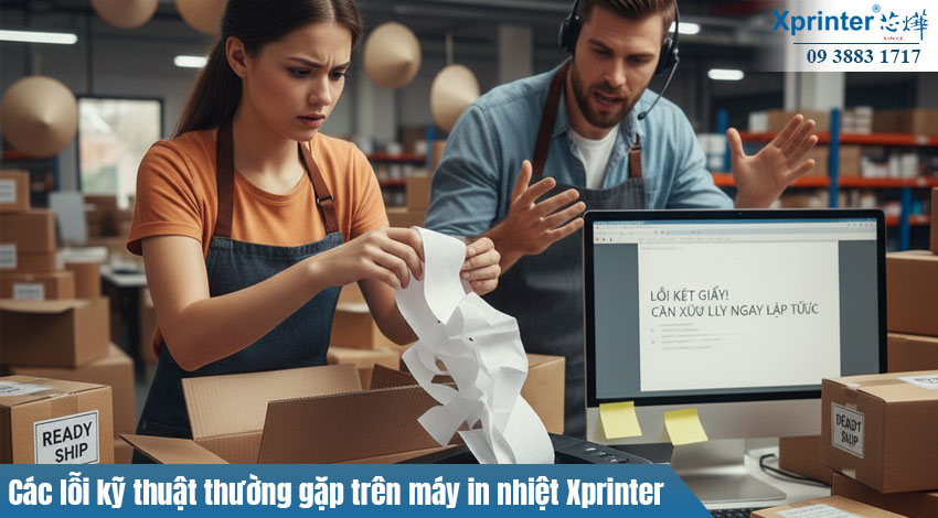 Các lỗi kỹ thuật thường gặp trên máy in nhiệt Xprinter & cách khắc phục chi tiết 🚨📝