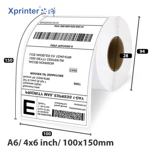 Giấy In Nhiệt A6 Giá Rẻ Tại Hà Nội (100x150mm) - Cuộn 350 Tem, Hàng Chính Hãng Xprinter Vietnam