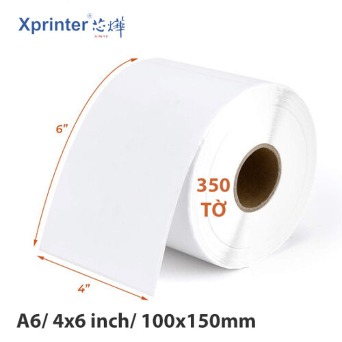 Alternative view of Giấy In Nhiệt A6 Giá Rẻ Tại Hà Nội (100x150mm) - Cuộn 350 Tem, Hàng Chính Hãng Xprinter Vietnam