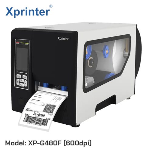 Máy In Mã Vạch Công Nghiệp Xprinter XP-G480F (600dpi): Giải Pháp In Tem Nhãn Chính Xác Cho Nhà Máy