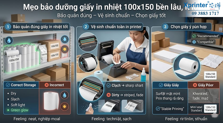 Mẹo Bảo Dưỡng & Sử Dụng Giấy In Nhiệt 100x150 Bền Lâu, Ít Lỗi