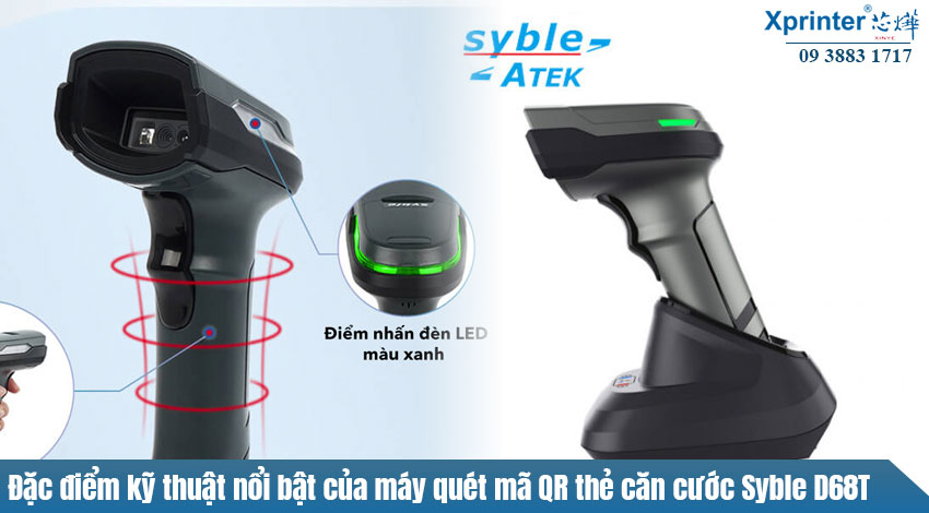 Đặc điểm kỹ thuật nổi bật của máy quét mã QR thẻ căn cước Syble D68T