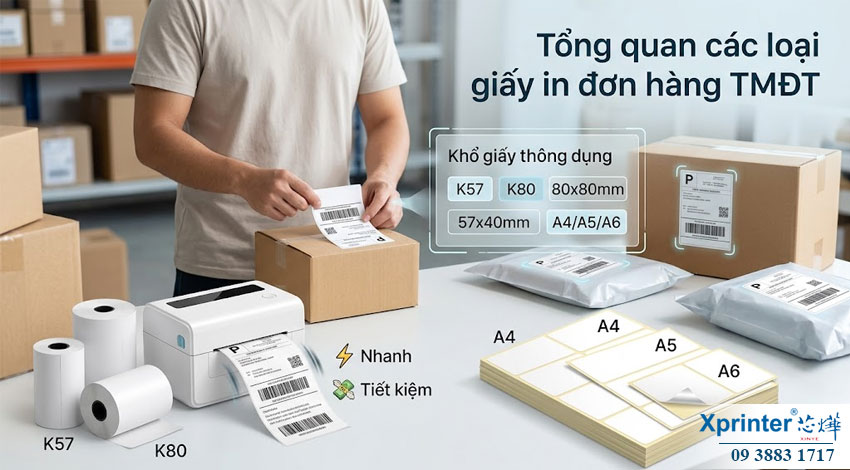 Tổng quan các loại giấy in phổ biến cho đơn hàng TMĐT