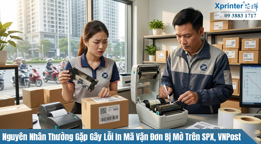 Nguyên Nhân Thường Gặp Gây Lỗi In Mã Vận Đơn Bị Mờ Trên SPX, VNPost
