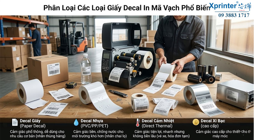 Phân Loại Các Loại Giấy Decal In Mã Vạch Phổ Biến